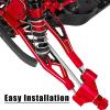 hopsupRC RC Carbon Fibre Front Lower Swing Arm Upgrades Part for 1/8 Kraton 6S BLX,Outcast 6S BLX,Notorious 6S BLX,Talion 6S BLX,Front Suspension Arms with Pivot Balls Hops up,Red(2PCS) view 3