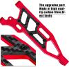 hopsupRC RC Carbon Fibre Front Lower Swing Arm Upgrades Part for 1/8 Kraton 6S BLX,Outcast 6S BLX,Notorious 6S BLX,Talion 6S BLX,Front Suspension Arms with Pivot Balls Hops up,Red(2PCS) view 4