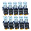 VUBBJCRS Relay 10PCS MY4NJ AC110V DC110V AC220V AC380 Coil 5A 4NO 4NC Power Relay DIN Rail 14 Pin time Relay with Socket Base (Size : AC220V) view 1
