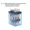 VUBBJCRS Relay 10PCS MY4NJ AC110V DC110V AC220V AC380 Coil 5A 4NO 4NC Power Relay DIN Rail 14 Pin time Relay with Socket Base (Size : AC220V) view 3