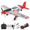 CKYSCHN WLtoys XK A280 RC Airplane, P51 Mustang 4 Channel RC Plane with Lights, 6G/3D Brushless RC Planes, 2.4G Remote Control Airplane, Hobby RC Planes Gifts for Adults view 1