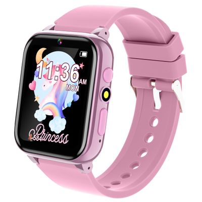 Spodus Kids Smart Watches Girls Ages 3-12, Pink Wristband with 26 Games, Pedometer, Selfie Camera, Calendar, Learning Card, Audio Book, Educational Toy Watch for Girls Birthday Gift Ideas for Kids