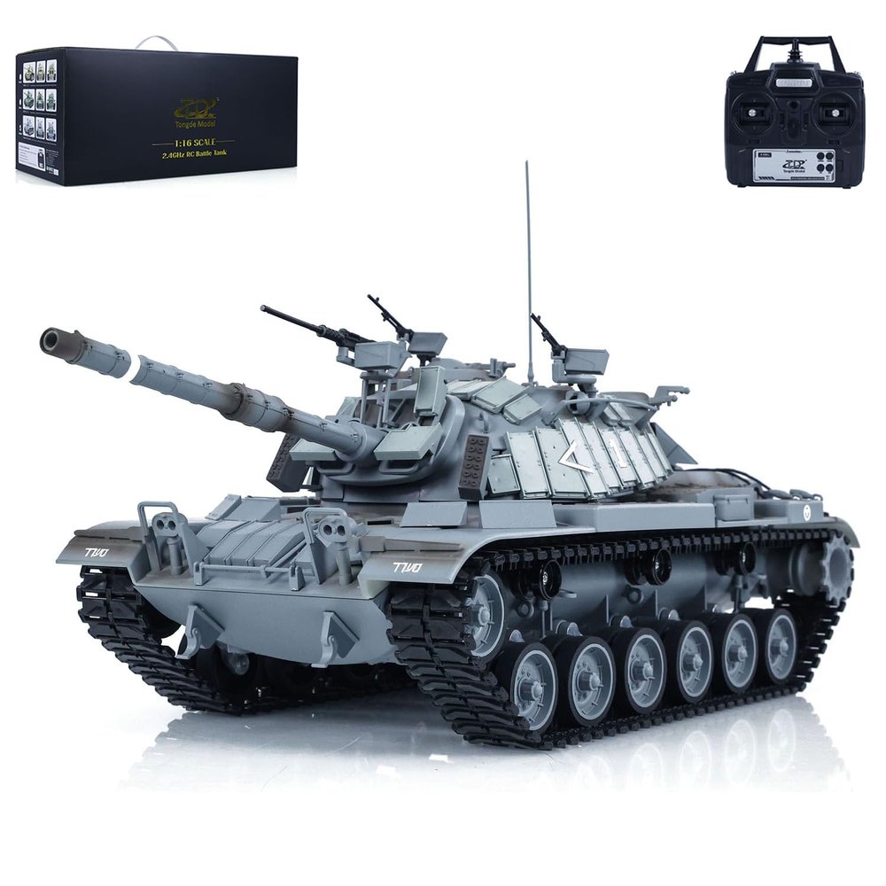 TOUCAN RC HOBBY 1/16 Tongde Remote Control Infrared Battle BB Tanks M60W ERA RC Tank RTR Model,US in Stock