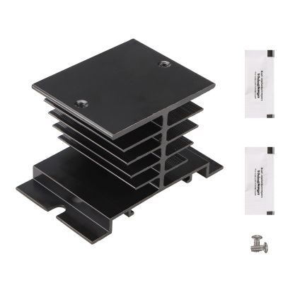 Weasch 5Pcs Single Phase Solid State Relay SSR Aluminum Heat Sink Dissipation Radiator Heatsinks Suitable for 10A-40A Relay (5)
