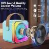 Karaoke Machine, Portable Speaker with Microphones, Birthday Family Party Gifts for Kids Girls Boys 3 4 5 Year Old view 3