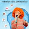 Karaoke Machine, Portable Speaker with Microphones, Birthday Family Party Gifts for Kids Girls Boys 3 4 5 Year Old view 4