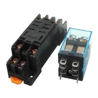 VUBBJCRS Relay 10Pcs 12V 24V DC 110V 220V AC Coil Power Relay LY2NJ DPDT 8 Pin HH62P JQX-13F with Socket Base OK (Size : Ac220v)