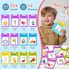 Spanish & English Talking Flash Cards for Toddler, Bilingual Flash Cards Learning Montessori Toys with 224 Sight Words, Speech Therapy Toys for Children Sensory Preschool Education view 3
