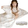 Organic Toddler Nap Mat - 100% Cotton Fabric Sleeping Mat - Sleeping Bag For Kids - Removable Pillow and Blanket  1.5 Thick Pad - Ideal For Home, Daycare, Preschool & Sleepovers. (Ivory Hot Balloon) view 1
