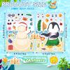 24 PCS Summer Stickers for Kids, July Christmas Make a Face Stickers, Make Your Own Mix and Match Sticker with Santa Claus, Reindeer, Penguin, Polar Bear and Snowman, Hawaii Tropical Beach Sticker view 2