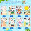 24 PCS Summer Stickers for Kids, July Christmas Make a Face Stickers, Make Your Own Mix and Match Sticker with Santa Claus, Reindeer, Penguin, Polar Bear and Snowman, Hawaii Tropical Beach Sticker view 3