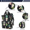 SPRIPORT Cactus Planter Black Diaper Bag Backpack for Baby Boys Girls Travel Tote with Stroller Straps & Bottle Storage Nappy Changing Bag for Baby Shower Gifts Moms Dads Traveling Shopping view 2