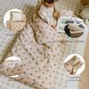 Bloomere Organic Toddler Nap Mat  100% Cotton Kids Washable Sleeping Mat & Detachable Pillow  Sleeping Bag with Soft 1.5 Pad  Ideal Nap Mat for Daycare, Preschool, & Sleepovers (Brown Teddy) view 4