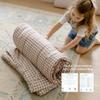 Bloomere Organic Toddler Nap Mat  100% Cotton Kids Washable Sleeping Mat & Detachable Pillow  Sleeping Bag with Soft 1.5 Pad  Ideal Nap Mat for Daycare, Preschool, & Sleepovers (Brown Gingham) view 2
