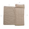 Bloomere Organic Toddler Nap Mat  100% Cotton Kids Washable Sleeping Mat & Detachable Pillow  Sleeping Bag with Soft 1.5 Pad  Ideal Nap Mat for Daycare, Preschool, & Sleepovers (Brown Gingham) view 3