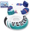2 Packs Inflatable Pool Floats Adult Pool Chair Float Lounger Heavy Duty River Tube Floaties for Floating Lake Floats Raft with Cup Holder for Adults Kids view 1