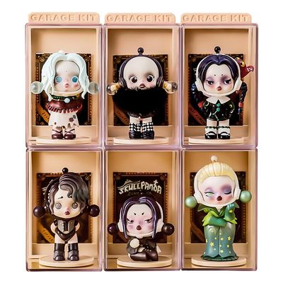6Pcs Acrylic Display Case for Minifigures,Clear Display Box with ID Card Slot ,Dustproof Display Cabinet Box for Minifig and Action Figures,Collectibles ,Crystals,Rock,Mini Toys(Pink)