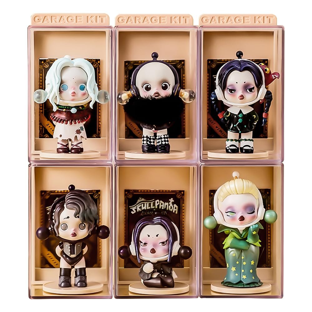 6Pcs Acrylic Display Case for Minifigures,Clear Display Box with ID Card Slot ,Dustproof Display Cabinet Box for Minifig and Action Figures,Collectibles ,Crystals,Rock,Mini Toys(Pink)