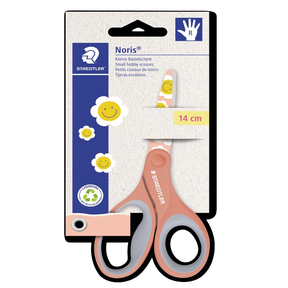 STAEDTLER Noris 965 14P BK 965 Craft Scissors, Cardboard Card with 1 Scissors, 4 Assorted Colours