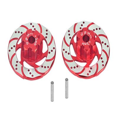 Aluminum 7075 +3mm Front Or Rear Hex With Brake Disk With Silver Lining For Traxxas 1:7 Unlimited Desert Racer UDR Pro-Scale 4X4 85076-4 85086-4 Upgrades - Red