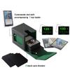 Venssu MTG Deck Box for Commander Display,Card Deck Box Fits 100 Double Sleeved Cards,TCG with 2 Dividers and 1 Toploader (BlackGreen) view 3