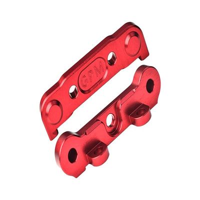 Aluminum 7075 Alloy Front Hinge Pin Brace Set for Tekno 1/10 MT410 2.0 4X4 Pro Monster Truck-TKR9501 / SCT410 2.0 4X4 Short Course Truck Kit-TKR9500 Upgrades - Red