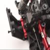 Aluminum 7075 Alloy Front Hinge Pin Brace Set for Tekno 1/10 MT410 2.0 4X4 Pro Monster Truck-TKR9501 / SCT410 2.0 4X4 Short Course Truck Kit-TKR9500 Upgrades - Red view 2