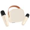 Mini Karaoke Machine for Kids Gifts for Girls Boys with 2 Wireless Microphones,4 Magic Voices,Portable Design for Indoor Outdoor Party Singing Fun,Birthday Christmas Toys for Children 3-12 Beige view 1