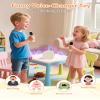 Mini Karaoke Machine for Kids Gifts for Girls Boys with 2 Wireless Microphones,4 Magic Voices,Portable Design for Indoor Outdoor Party Singing Fun,Birthday Christmas Toys for Children 3-12 Beige view 3
