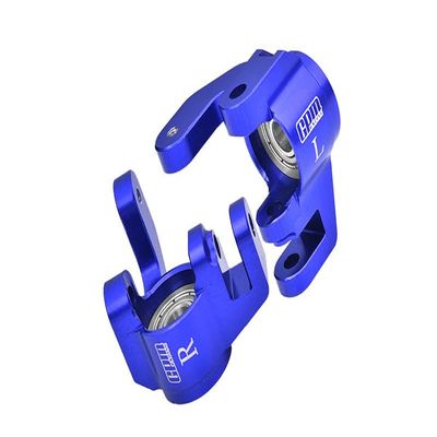 Aluminum 7075 Alloy Front Spindles (Larger Inner Bearings) for Tekno 1/10 MT410 2.0 4X4 Pro Monster Truck-TKR9501 / SCT410 2.0 4X4 Short Course Truck Kit-TKR9500 Upgrades - Blue