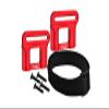 Aluminum 7075 Alloy Battery Hold-Down Retainer for Traxxas 1:8 4WD Maxx Slash 6S Brushless Short Course Truck 102076-4 / 4WD Sledge Monster Truck-95076-4 Upgrades - Red view 1
