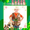 12 Pcs Kids Explorer Costume Set Include Jungle Vest Plastic Safari Hat Adventure Tote Bag Binoculars Safari Role Play Outfits for Kids Jungle Party Activities Dress Up Halloween Costume Cosplay view 3