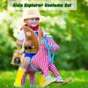 12 Pcs Kids Explorer Costume Set Include Jungle Vest Plastic Safari Hat Adventure Tote Bag Binoculars Safari Role Play Outfits for Kids Jungle Party Activities Dress Up Halloween Costume Cosplay view 4