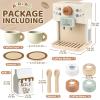 Airlab Toy Coffee Maker for Kids Wooden Kitchen Accessories Pretend Play Toddler Coffee Playset for Girls Boys Ages 3 4 5 Years Birthday Gifts view 2
