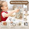 Airlab Toy Coffee Maker for Kids Wooden Kitchen Accessories Pretend Play Toddler Coffee Playset for Girls Boys Ages 3 4 5 Years Birthday Gifts view 4