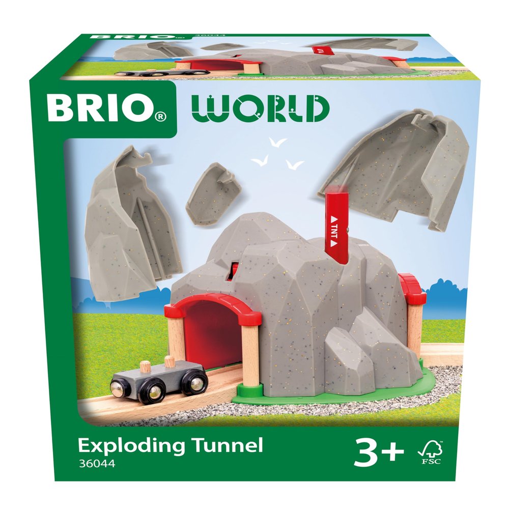 BRIO World  36044 Exploding Tunnel | Toy Train Set for Kids Ages 3 Years and Up