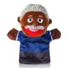 1 Pcs Family Hand Puppets 12 Inch Grandparents Mom Dad Brother Sister Plush Hand Puppet Toys Role-Play Toy Puppets for Kids Storytelling Imaginative Pretend Play Teaching Preschool(Black Grandfather) view 1