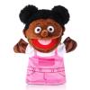 1 Pcs Family Hand Puppets 13 Inch Grandparents, Mom & Dad, Brother & Sister Plush Hand Puppet Toys Role-Play Toy Puppets for Kids Storytelling Imaginative Pretend Play Teaching Preschool(Black Sister) view 1