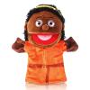 1 Pcs Family Hand Puppets 12 Inch Grandparents, Mom & Dad, Brother & Sister Plush Hand Puppet Toys Role-Play Toy Puppets for Kids Storytelling Imaginative Pretend Play Teaching Preschool(Black Mom) view 1