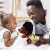 1 Pcs Family Hand Puppets 12 Inch Grandparents, Mom & Dad, Brother & Sister Plush Hand Puppet Toys Role-Play Toy Puppets for Kids Storytelling Imaginative Pretend Play Teaching Preschool(Black Dad) view 4
