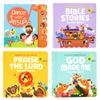 Dance with Jesus, Bible Stories, Praise The Lord and God Made Me - Bundle of 4 Books - Christian Sound Books for Toddlers 1-3 | 6 Bible Songs & Illustrations per Book, Musical Toys | Baptism Gifts view 1