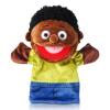1 Pcs Family Hand Puppets 12 Inch Grandparents, Mom & Dad, Brother & Sister Plush Hand Puppet Toys Role-Play Toy Puppets for Kids Storytelling Imaginative Pretend Play Teaching Preschool(Black Bro) view 1
