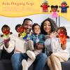 12 Pcs Family Hand Puppets 12 Inch Grandparents Mom Dad Brother Sister Plush Toys Role-Play Toy Puppets for Kids Storytelling Imaginative Pretend Play Teaching Preschool(Multicultural Family) view 3
