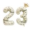 40 Inch White Foil Balloon Number 23,Crown 23th Birthday Party Decorative Balloons,Number Large Numbers Balloon 23,Girls Boys 23th Birthday Decoration Anniversary Wedding 23th Birthday Party Supplies view 1
