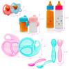 Baby Doll Accessories Magic Bottle set Magic Disappearing Milk Juice Bottles Sippy Cups with Pacifiers Bowl Spoons, Doll Bottle Toys Feeding Pretend Playset for Kids Girls Ages 3+ (Middle set(12pcs)) view 3