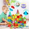 Dopyye Magnetic Building Tiles for Kids, 100 PCS Magnetic Blocks with Storage Bag, Magnet Tiles STEM Educational Stacking Toys Gift for Toddler Ages 3 4 5 6 7 8 9 view 4