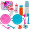 Baby Doll Accessories Magic Bottle Set Magic Disappearing Milk Juice Bottles Sippy Cups with Pacifiers Bowl Spoons, Doll Bottle Toys Feeding Pretend Playset for Kids Girls Ages 3+ (Big Set(12pcs)) view 2