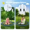 Trekassy 45" 750lbs Spider Web Tree Swing for Kids & Adults, Outdoor Steel Frame Saucer Net Swing with Swivel, Adjustable Ropes + 2 Tree Hanging Straps (Blue) view 2