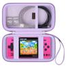 Canboc Carrying Case for WELLSTG Handheld Game -Preloaded 220 Retro Video Games/ My Arcade Atari Pocket Player Pro Game Console, Mesh Pocket fits Cable, SD Card, Purple (Case Only) view 1