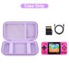 Canboc Carrying Case for WELLSTG Handheld Game -Preloaded 220 Retro Video Games/ My Arcade Atari Pocket Player Pro Game Console, Mesh Pocket fits Cable, SD Card, Purple (Case Only) view 2